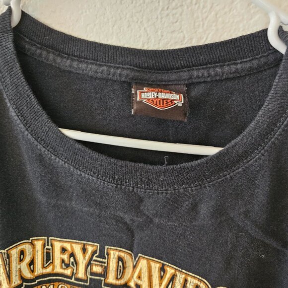 Harley Davidson Tee Shirt Men's 3XL - Short Sleeves - Black With Logo - APOL'S - Picture 3 of 6